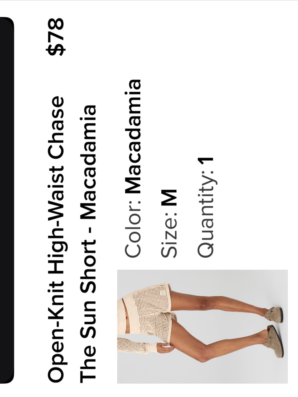 ALO Yoga Beige Knit Mesh Shorts - Picture 3 of 4